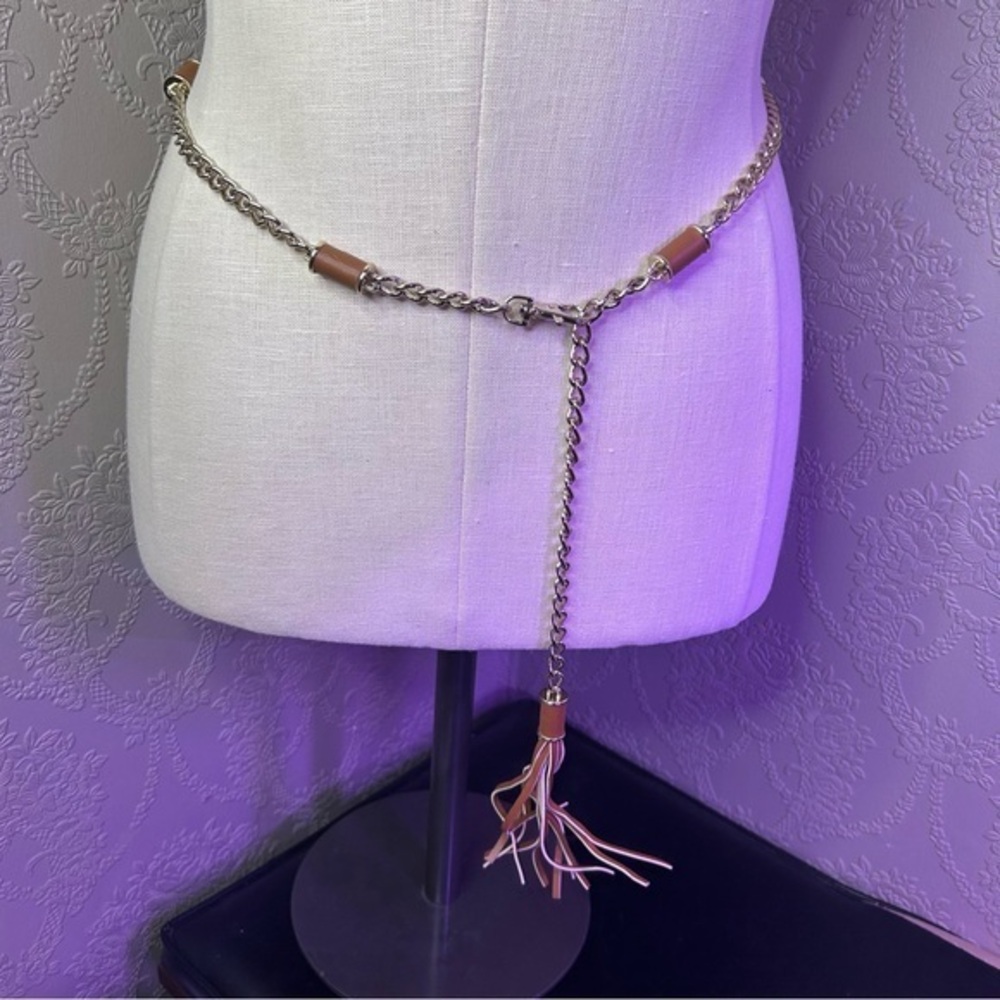 Elegant Chain Belt with Tassel Accent 39” long + tassel vintage
